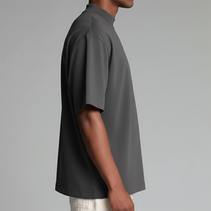 T-shirts d'été respirants pour hommes, personnalisés avec impression sérigraphique, T-shirts graphiques OEM, hauts décontractés en coton directement de l'usine pour les marques de streetwear - Product Image 4