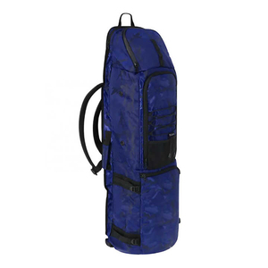 Sac de sport en nylon bleu avec poches zippées et poignée de transport - Product Image 2