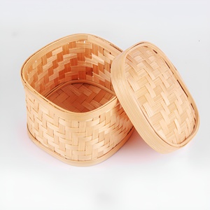 Cajas de bambú tejidas a mano en venta, precio de productor, contenedor de alimentos de alta calidad, suministros para panadería - Product Image 1
