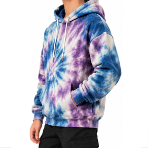 Sudaderas con capucha para hombre, con efecto tie-dye, 100% algodón, forro polar, estilo casual, oversize, para streetwear, fabricante mayorista. - Product Image 2