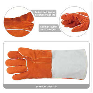 Heat & Fire Resistant Kevlar Thread Stitching Welder Working <b>Gloves</b> Outdoor Daily Use Fireplace Work Hand Safety Welding <b>Gloves</b> - Product Image 5