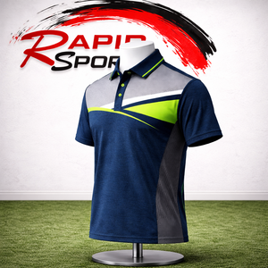 Chemises en molleton pour hommes de qualité supérieure en polyester/coton, respirantes, style tendance, avec logo personnalisé sur le devant – Vente chaude en gros - Product Image 3