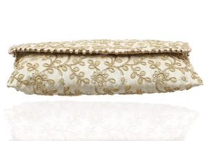 Kuber Industries Women's Handcrafted Embroidered Clutch Bag Purse Handbag for Bridal, Casual, Party, <b>Wedding</b> - Product Image 2