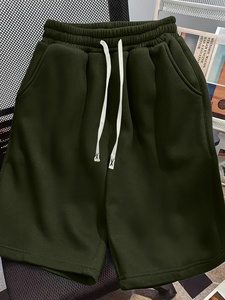 Shorts cargo pour hommes à taille élastique, décontractés, taille mi-haute, avec plusieurs poches, pour les voyages, le camping et le quotidien - Product Image 3