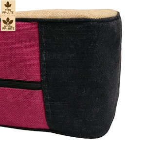 Sac isotherme pour déjeuner en jute naturel laminé avec logo personnalisé, 20x26x18 cm, fermeture éclair, sac de transport alimentaire, vente en gros, fournisseur OEM, étiquette privée - Product Image 5