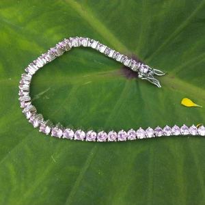 Pink Diamond Tennis <b>Bracelet</b> Round Brilliant Cut Prong Setting IGI Certified <b>Solid</b> Gold <b>Bracelet</b> Everyday Wear Jewelry - Product Image 1