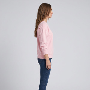 Women's Fleece Crewneck <b>Sweatshirt</b> <b>Long</b> Sleeve Loose Fit Fleece <b>Sweatshirts</b> <b>Ladies</b> Pullover Baggy <b>Sweatshirts</b> Women - Product Image 3