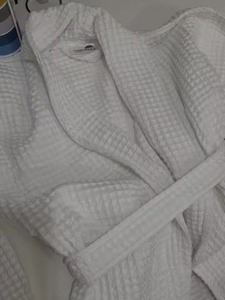 2025 New Article Thermal <b>Waffle</b> Cotton <b>Bathrobe</b> Custom Adult <b>Waffle</b> Weave Robe - Product Image 4