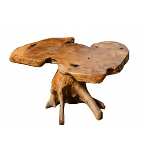 ARTERRA Premium Handcrafted Rustic Natural Teak Root Coffee Table Set Sculpted <b>Armchairs</b> Durable Modern Artisan Home Furniture - Product Image 6