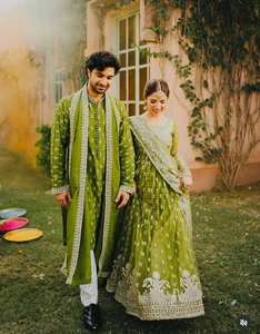 Robe de soirée brodée en georgette de renard pour femme, avec pantalon en micro-crêpe et dupatta, ornée de sequins de haute qualité, idéale pour les fêtes – Prix de gros - Product Image 6