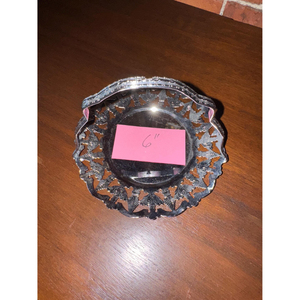 Wholesale Best Quality Hammered Stainless Steel Round Metal Serving Tray Platter Fruit Dish for Parties And <b>Wedding</b> <b>Accessories</b> - Product Image 4