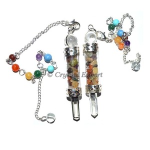 Silver-Plated Feng Shui Pendulum Crystal Faceted Drop Chakra Divination Craft Gemstone Material on Sale - Product Image 6