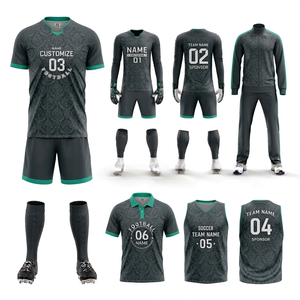 Conjunto de Uniforme de Fútbol Personalizado, Camiseta y Pantalones Cortos, Nombre y Logotipo del Equipo Personalizados, 100% Poliéster, Transpirable, Antibacteriano, para Entrenamiento y Partido - Product Image 6