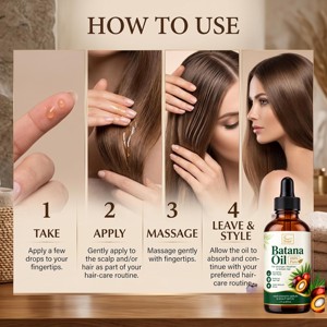 Huile de Batana du Honduras 100% Pure, Non Raffinée, Pressée à Froid, Huile Végétale en Gros pour Maintenir l'Hydratation du Cuir Chevelu et Nourrir les Cheveux Secs - Product Image 6