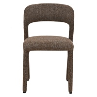 Silla de Comedor Tapizada con Estructura Metálica Resistente, Diseño Contemporáneo con Respaldo Alto y Brazos, Tela de Microfibra, Ideal para Apartamentos Modernos