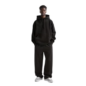 Custom 380 GSM 100% Cotton Hoodie and <b>Sweatpants</b> <b>Set</b> Heavyweight Blank Streetwear Puff Print Tracksuit OEM Factory <b>Set</b> - Product Image 3