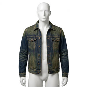 Chaqueta vaquera vintage lavada con bordado de cadena y diseño de viñas, 100% algodón premium, corte clásico, parche con logotipo en la espalda. - Product Image 5