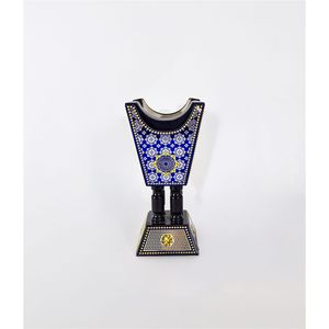 Brûleur d'encens portable en métal style nordique, motif marbre et grain de bois, Mubkhar arabe - Support à Bakhoor en laiton de qualité supérieure pour la méditation - Product Image 3