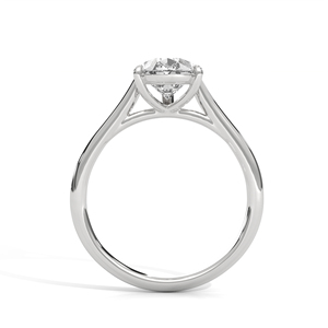 Bague de fiançailles en moissanite taille poire pour femme, or blanc, solitaire classique, sertie de griffes, bijoux - Product Image 2