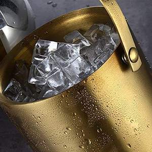 Seau à vin en acier inoxydable avec couvercle, seau à glace, refroidisseur pour champagne, bière, boissons de fête - Product Image 3