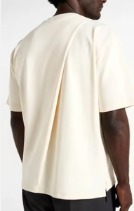 Parche bordado camiseta en blanco lavado ácido camiseta hombres - Product Image 5