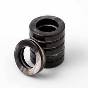 Porte-serviettes et anneau de serviette en corne de buffle noir, design artisanal, pour décoration de table, pour événements et fêtes, au prix le plus bas - Product Image 2