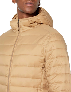 Veste matelassée pour homme, style vintage, à capuche, col montant, fermeture éclair, respirante, rembourrage en polyester, manteau d'hiver, OEM personnalisé - Product Image 4