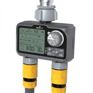 Garden Water <b>Timer</b> LCD Dual Outlet Durable Plastic Delay Feature Outdoor Irrigation Controller - Product Image 2