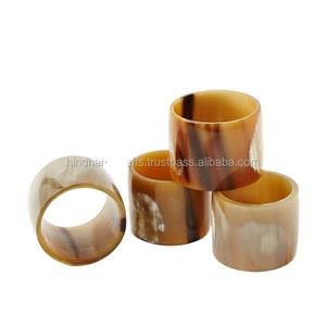 Anneau de serviette en corne fait à la main, avec finition brillante polie pour décor de réception de mariage et fabricant de cuisine et fournitures d'allemagne - Product Image 2
