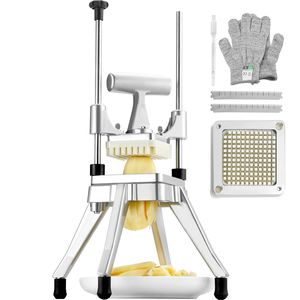 Affettatrice Professionale Commerciale Kattex 1/4'' in Acciaio Inox per Alimenti, Taglia Verdure per Frutta e Patatine Fritte - Product Image 1