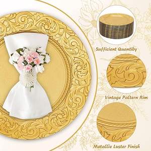 Assiette de Présentation Ronde de Luxe – Accessoire de Table Élégant pour Mariages, Banquets et Décoration Hôtelière - Product Image 5