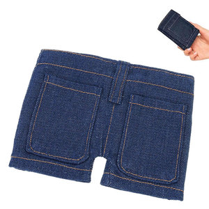 Mini billetera de mezclilla estilo vintage, monedero pequeño, tarjetero, tarjetero compacto, accesorio de bolsillo de moda para mujeres y hombres - Product Image 3