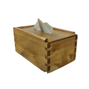 Boîte à mouchoirs en bois moderne, rectangulaire, autoportante, finition bois naturel, pour la maison, le bureau, la décoration de table, porte-lingettes - Product Image 5
