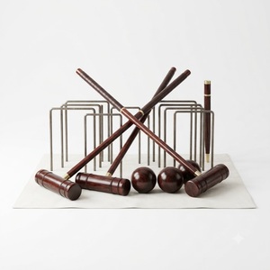 Ensemble de croquet de jardin, équipement sportif professionnel pour l'extérieur, maillettes en bois de qualité supérieure, collection complète de jeux familiaux durables - Product Image 1