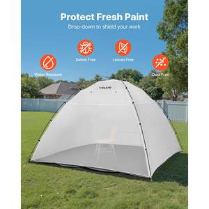 Carpa Portátil de Gran Espacio para Pintura en Aerosol, 120x120x75 Pulgadas, Modelo D0100XFPFBU, Incluye Malla Protectora de Piso Integrada - Product Image 5