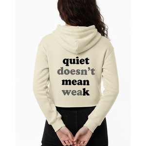 <b>Women's</b> <b>Cream</b> Hoodie With Cherry Print Front Logo Pockets Casual Cotton Sweatshirt Spring Wear - Product Image 3