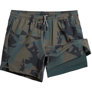 Shorts de sport pour hommes à motif color block et rayures intérieures, idéal pour la course, l'entraînement, la gym, la plage et les activités aquatiques - Product Image 2