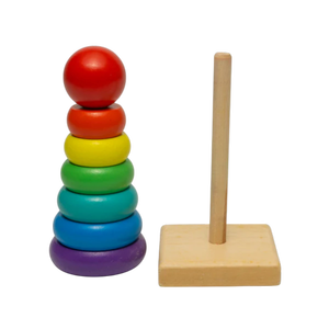 บล็อกไม้รูปวงแหวนสำหรับต่อเป็นหอคอย - ของเล่นเสริมพัฒนาการและฝึกสมอง แฟชั่นคราฟท์ TFC 104 - Product Image 4