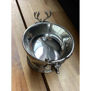 Bol à chocolat en métal au design classique, argenté poli avec poignée en forme de bois de cerf, pour servir des fruits, des légumes et des salades, idéal pour les restaurants. - Product Image 5