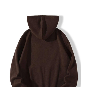 Sudadera con capucha de forro polar 100% algodón para hombre con cremallera, ajuste oversize, logo de letras de diamantes de imitación frontal, ropa deportiva de invierno OEM - Product Image 2