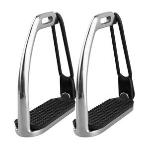 Estribos de Seguridad para Montar a Caballo, 1 Par, Acero Inoxidable Plateado, Antideslizantes, Equipo de Equitación HASHIR - Product Image 6