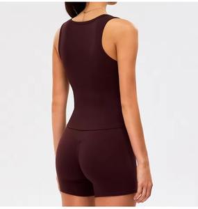 Camiseta Deportiva de Tirantes para Mujer, Personalizada, al por Mayor, de Verano, de Alta Calidad, Transpirable, de Secado Rápido, sin Mangas, para Yoga - Product Image 5