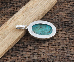 Colgante de Turquesa Kingman Natural, Plata de Ley 925, Azul, Hecho a Mano, Estilo Occidental, Regalo de Aniversario para Mujer - Product Image 6