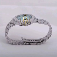 Reloj de Lujo para Hombre con Diamantes Incrustados, Cuarzo Analógico, Cristal, Acero Inoxidable, Personalizado, Resistente al Agua 10