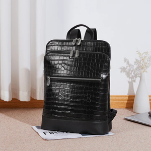 Sac à dos de luxe en cuir imperméable 2026 pour ordinateur portable, idéal pour les voyages d'affaires, l'université, l'école, le fitness, et la randonnée en extérieur – Modèle Designer - Product Image 5