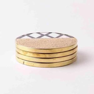 Curio Craft Wooden <b>Coasters</b> Set Geometric Pattern Modern Design Non Slip Eco-Friendly Resin Wood <b>Drink</b> Mats for Table Decor - Product Image 6