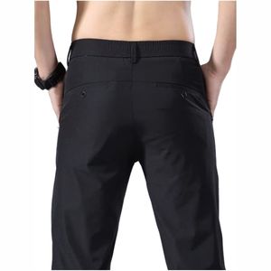 Pantalon décontracté tendance pour homme, coupe slim, uni, printemps, automne, été - Product Image 3