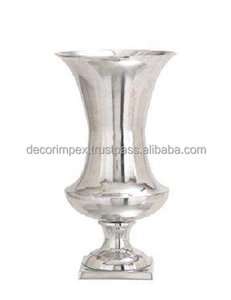 Luxurious Nickel-Plated Cast Aluminum Flower Vase Elegant Home <b>Decor</b> Tabletop Wedding Garden Pots for Stunning Floral - Product Image 4