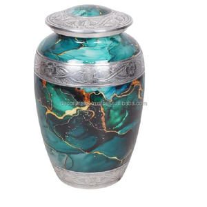 Urne funéraire en métal Urne commémorative décorative personnalisée durable avec design poli au prix de gros - Product Image 2
