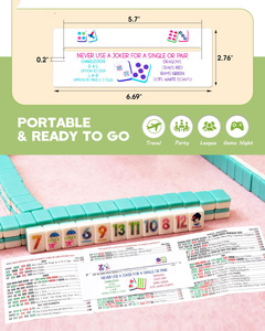 4 unidades de Marcadores de Líneas de PVC Modernos para Mahjong, Accesorios para Mahjong, Regalos, Superposiciones para Lectura Guiada para TDAH y Dislexia - Product Image 4